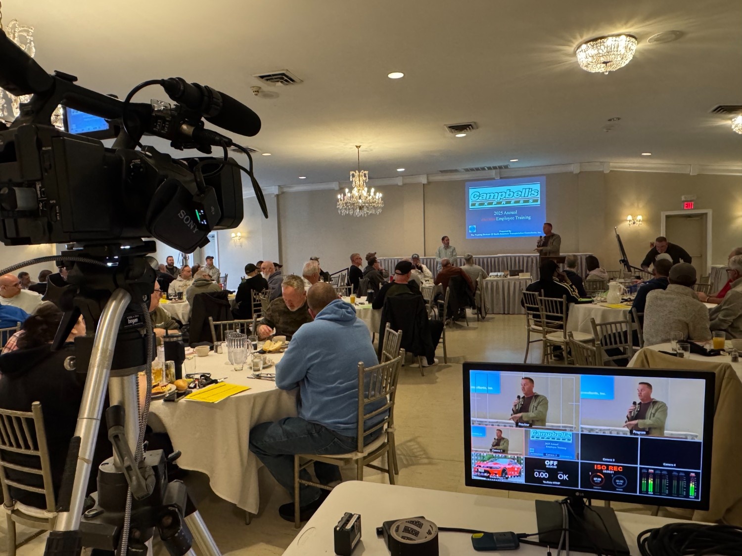 Live event camera at a safety training seminar