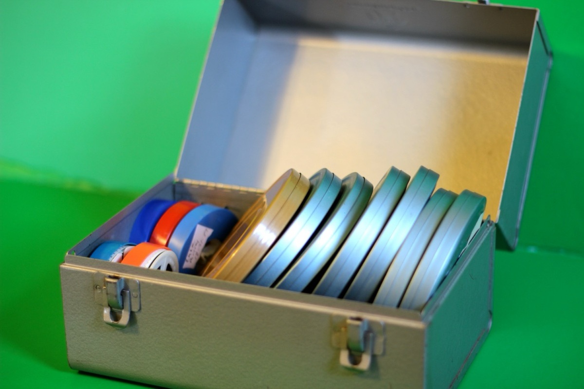 Metal case of film reels